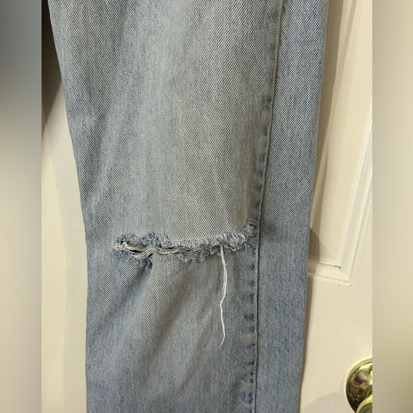 Levi's 505 Men's Orange Tab Jeans 90s Vintage Light Wash Distressed 33x32 - Picture 11 of 12